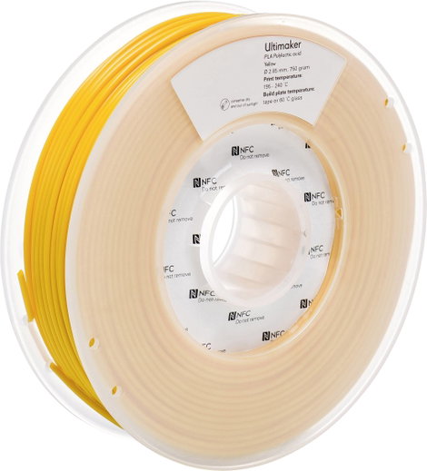 UltiMaker PLA - M0751 Yellow 750 - 211399 Ultimaker 3D nyomtatószál PLA műanyag 2.85 mm 750 g Sárga  4. kép
