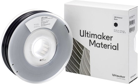 UltiMaker M2560 Black 750 Ultimaker 3D nyomtatószál ABS műanyag 2.85 mm 750 g Fekete 1 db
