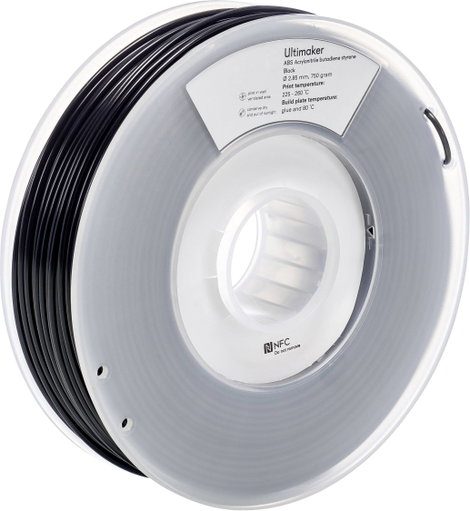 UltiMaker M2560 Black 750 Ultimaker 3D nyomtatószál ABS műanyag 2.85 mm 750 g Fekete 1 db 3. kép