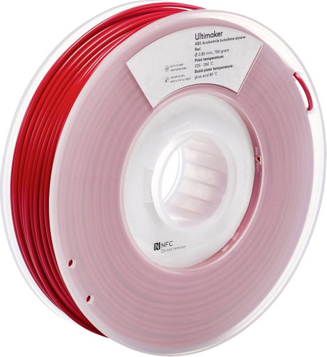 UltiMaker ABS - M2560 Red 750 - 206127 Ultimaker 3D nyomtatószál ABS műanyag 2.85 mm 750 g Piros 1 d 4. kép