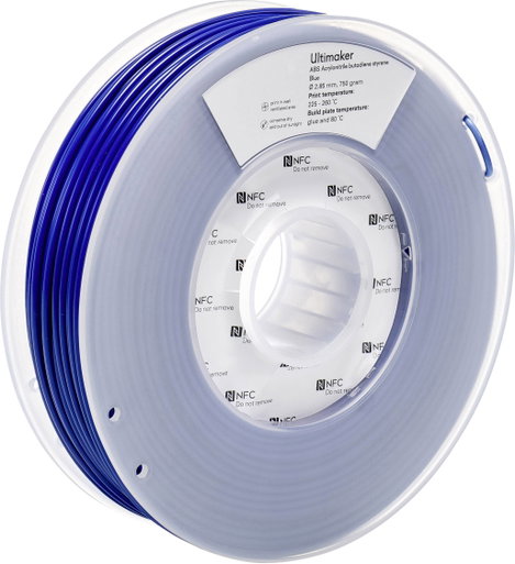 UltiMaker ABS - M2560 Blue 750 - 206127 Ultimaker 3D nyomtatószál ABS műanyag 2.85 mm 750 g Kék 1 db 3. kép