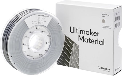 UltiMaker ABS - M2560 Silver 750 - 206127 Ultimaker 3D nyomtatószál ABS műanyag 2.85 mm 750 g Ezüst