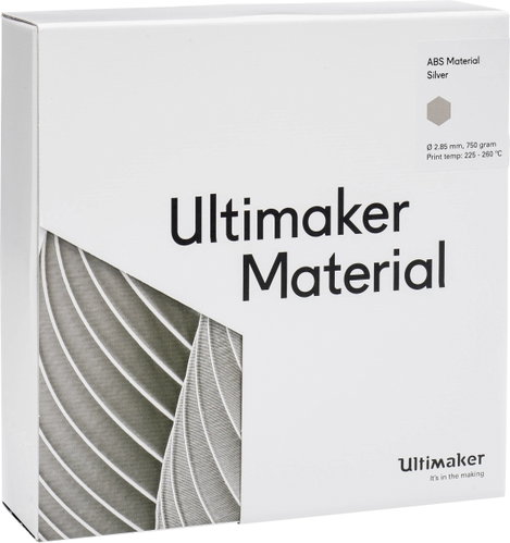 UltiMaker ABS - M2560 Silver 750 - 206127 Ultimaker 3D nyomtatószál ABS műanyag 2.85 mm 750 g Ezüst 5. kép
