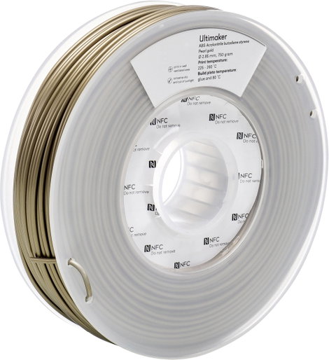 UltiMaker ABS - M2560 Pearl Gold 750 - 206127 Ultimaker 3D nyomtatószál ABS műanyag 2.85 mm 750 g Ar 3. kép