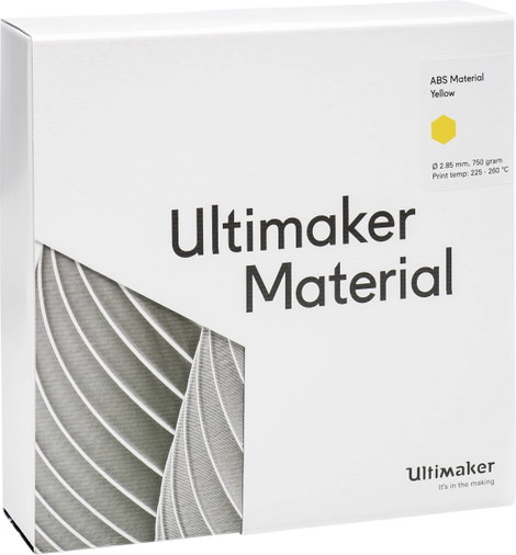 UltiMaker ABS - M2560 Yellow 750 - 206127 Ultimaker 3D nyomtatószál ABS műanyag 2.85 mm 750 g Sárga  4. kép