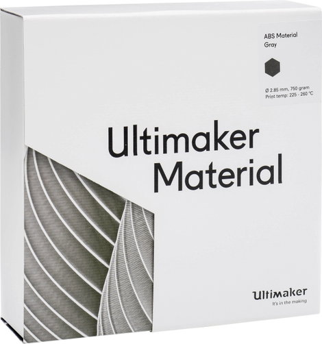 UltiMaker ABS - M2560 Gray 750 - 206127 Ultimaker 3D nyomtatószál ABS műanyag 2.85 mm 750 g Szürke 1 4. kép