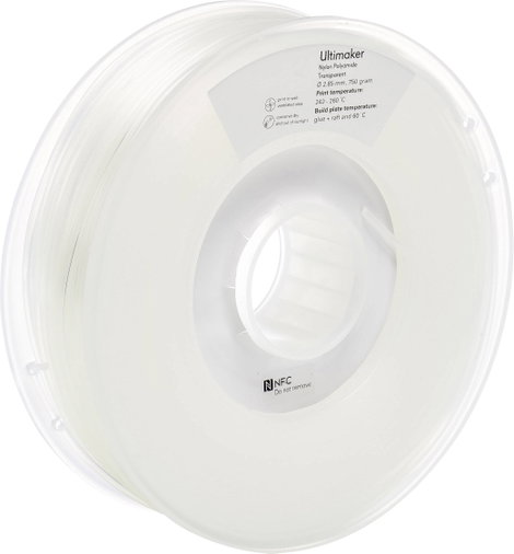 Ultimaker FIUM-NYLO-UM3T PAX - M2085 Transparent 750 - 215158 3D nyomtatószál PA (poliamid) 2.85 mm  3. kép