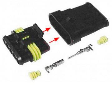 TE Connectivity Superseal készlet AMP-Superseal 1.5mm Series Pólusok száma 5 Raszterméret: 6 mm 30S0 2. kép