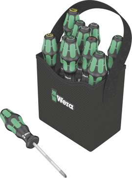 Műhely csavarhúzó készlet, 11 részes, Wera Kraftform 2go 300 05004313001