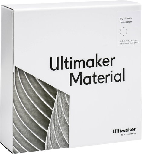 Ultimaker 8718836374876 PCA - M3577 Transparent 750 - 212674 3D nyomtatószál PC (polikarbonát) 2.85  5. kép
