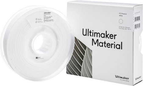 Ultimaker 8718836374890 PCA - M3577 White 750 - 212674 3D nyomtatószál PC (polikarbonát) 2.85 mm 750