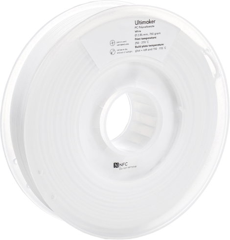 Ultimaker 8718836374890 PCA - M3577 White 750 - 212674 3D nyomtatószál PC (polikarbonát) 2.85 mm 750 2. kép
