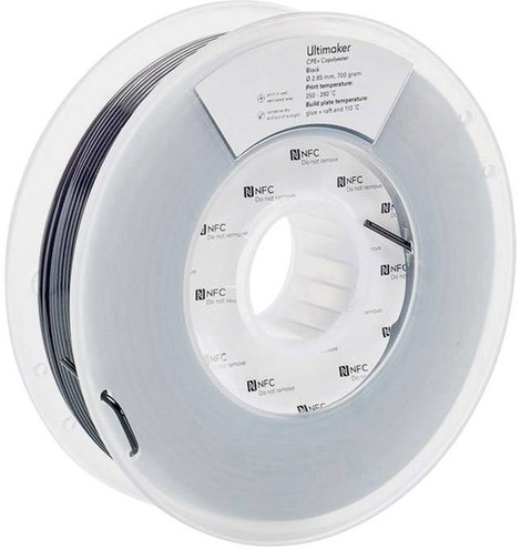 UltiMaker 1644 Ultimaker 3D nyomtatószál CPE+ vegyileg ellenálló 2.85 mm 700 g Fekete 1 db 2. kép