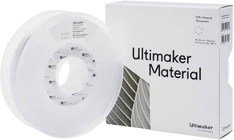 UltiMaker 1643 Ultimaker 3D nyomtatószál CPE+ vegyileg ellenálló 2.85 mm 700 g Átlátszó 1 db