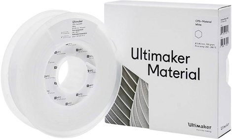 UltiMaker 1645 Ultimaker 3D nyomtatószál CPE+ vegyileg ellenálló 2.85 mm 700 g Fehér 1 db