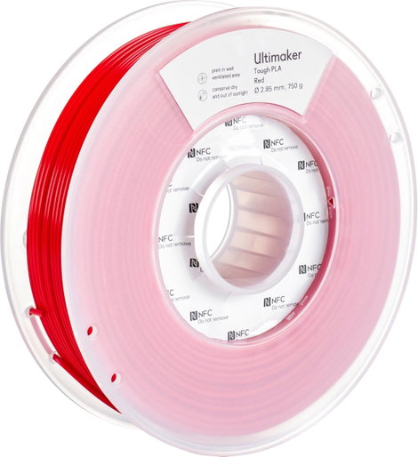 Ultimaker 202302 Tough PLA 3D nyomtatószál Tough PLA 2.85 mm 750 g Piros 1 db 5. kép