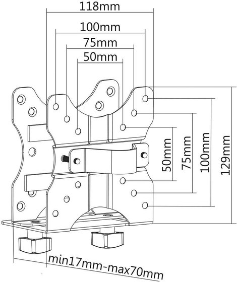 Digitus DA-90360 DA-90360 Számítógép tartó Fekete Terhelhetőség: 5 kg 6. kép