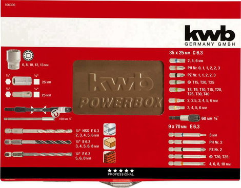 kwb 106300 Bit készlet 67 részes 3. kép