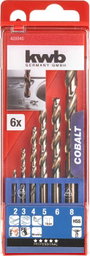 kwb 428040 Hss-Co Fém spirálfúró készlet 6 részes 2 mm, 3 mm, 4 mm, 5 mm, 6 mm, 8 mm M35 DIN 338 Hen 2. bélyegkép