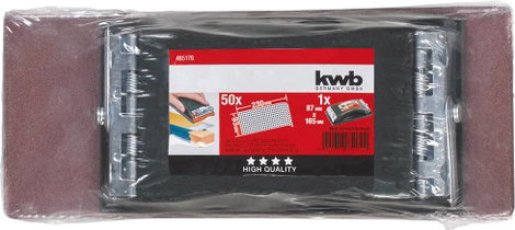 kwb 485170 PROFI kézi daráló készlet, 50 csiszolószalaggal 93 x 230 mm 1 db 2. kép