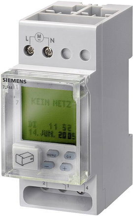 Siemens DIN sínes digitális heti időkapcsoló óra, 1 áramkör, 250V/16A, 56 program, 7LF4421-0