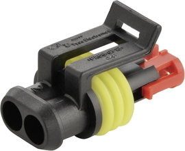 TE Connectivity Hüvelyház kábel AMP-Superseal 1.5mm Series Pólusok száma 2 Raszterméret: 6 mm 0-2820