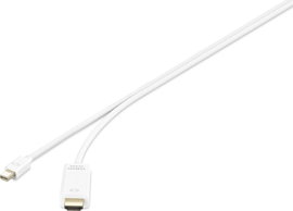 Renkforce Mini DisplayPort / HDMI Átalakító kábel Mini DisplayPort dugó, HDMI-A dugó 0.50 m Fehér RF