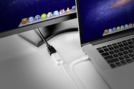Renkforce Mini DisplayPort / HDMI Átalakító kábel Mini DisplayPort dugó, HDMI-A dugó 0.50 m Fehér RF 2. kép