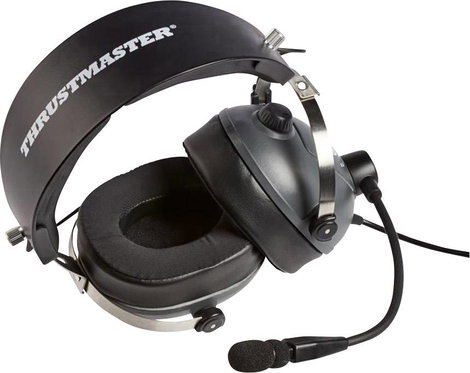 Thrustmaster ThrustMaster Gamer Over Ear headset Vezetékes Stereo Szürke, Fémes Hangerő szabályozás, 3. kép