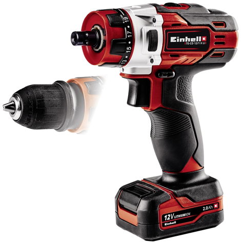 Einhell TE-CD 18/40 Li-Solo TE-CD 12/1 X-Li (1x2,0Ah) 4513592 Akkus fúrócsavarozó 12 V 2000 mAh Líti 3. kép