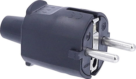 AS Schwabe 62222 Védőérintkezős dugó PVC 230 V Fekete