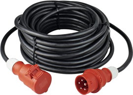 AS Schwabe 60366 Áram Hosszabbítókábel 16 A Fekete 10.00 m H07RN-F 5G 1,5 mm²