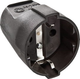 AS Schwabe 45012 Védőérintkezős alj Műanyag 230 V Fekete IP20