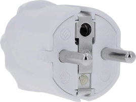 AS Schwabe 62221 Védőérintkezős dugó PVC 230 V Fehér IP20