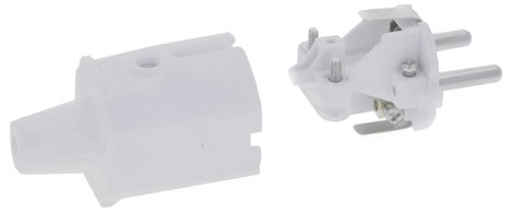 AS Schwabe 62221 Védőérintkezős dugó PVC 230 V Fehér IP20 2. kép