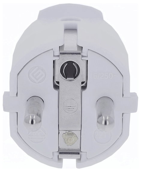 AS Schwabe 62221 Védőérintkezős dugó PVC 230 V Fehér IP20 3. kép