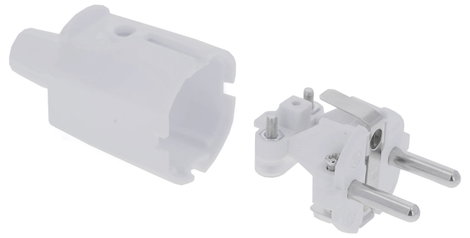 AS Schwabe 62221 Védőérintkezős dugó PVC 230 V Fehér IP20 6. kép