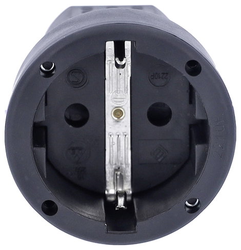 AS Schwabe 62225 Védőérintkezős alj PVC 230 V Fekete IP20 2. kép