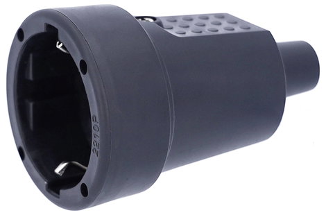 AS Schwabe 62225 Védőérintkezős alj PVC 230 V Fekete IP20 3. kép
