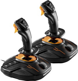 Thrustmaster T.16000M Space Sim Duo Stick Repülésszimulátor joystick PC Fekete, Narancs