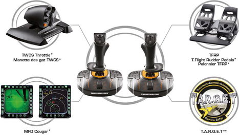Thrustmaster T.16000M Space Sim Duo Stick Repülésszimulátor joystick PC Fekete, Narancs 4. kép