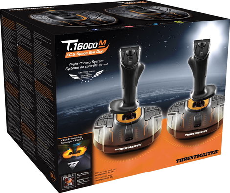 Thrustmaster T.16000M Space Sim Duo Stick Repülésszimulátor joystick PC Fekete, Narancs 5. kép