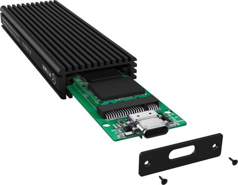 ICY BOX 60482 M.2 merevlemez ház M.2 PCIe NVMe SSD USB-C® USB 3.2 (Gen 2) 5. kép