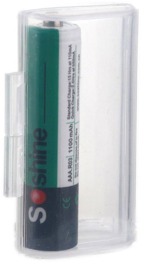 Soshine SBC-002 Elemtartó doboz Cellaszám: 2 Mikro (AAA), 10440 (H x Sz x Ma) 47.3 x 28 x 14 mm 6. kép