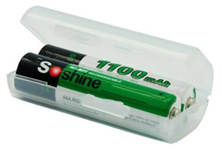 Soshine SBC-002 Elemtartó doboz Cellaszám: 2 Mikro (AAA), 10440 (H x Sz x Ma) 47.3 x 28 x 14 mm 8. kép