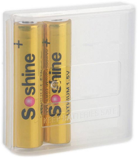 Soshine SBC-003 Elemtartó doboz Cellaszám: 4 Mikro (AAA), 10440 (H x Sz x Ma) 49.5 x 48.2 x 14.8 mm 8. kép