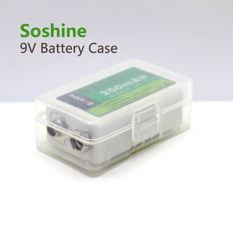 Soshine SBC-020 Elemtartó doboz Cellaszám: 1 9 V-os (H x Sz x Ma) 54.7 x 33.3 x 20.1 mm 5. kép
