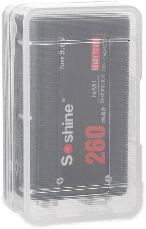 Soshine SBC-020 Elemtartó doboz Cellaszám: 1 9 V-os (H x Sz x Ma) 54.7 x 33.3 x 20.1 mm 7. kép