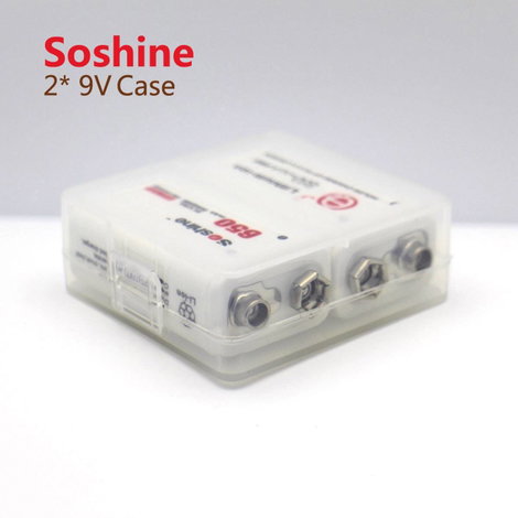 Soshine SBC-018 Elemtartó doboz Cellaszám: 2 9 V-os (H x Sz x Ma) 54 x 52 x 19 mm 2. kép