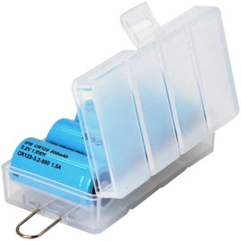 Soshine SBC-027 Elemtartó doboz Cellaszám: 4 CR-123A, 16340 (H x Sz x Ma) 73 x 41 x 22 mm